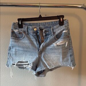 American Eagle Outfitters Striged Women's Blue Denim Shorts